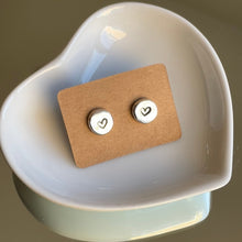 Load image into Gallery viewer, Sweetheart Recycled Silver Pebble Stud Earrings

