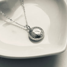 Load image into Gallery viewer, Recycled Sterling Silver “Pebble” Pendant Necklace
