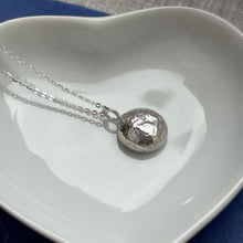 Load image into Gallery viewer, Recycled Sterling Silver “Pebble” Pendant Necklace
